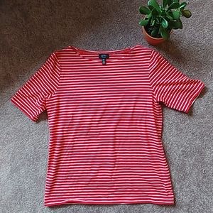 Jones New York t-shirt XL red with white stripes